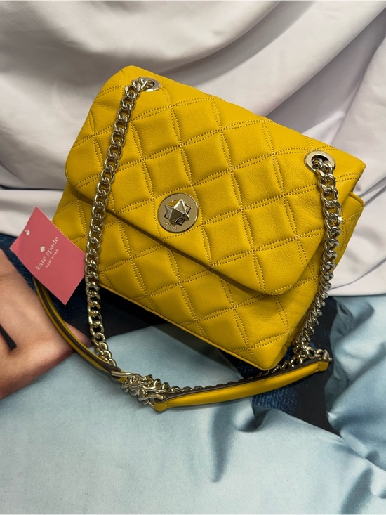 kate spade Handbags - (new+tag) Kate Spade Natalia Quilted Chain Shoulder Bag /Crossbody Golden Yellow